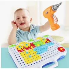 Kit Ferramenta Infantil Parafusadeira De Brinquedo De Montar Didatico Educativo Crianças Construção