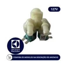VÁLVULA DUPLA DE ENTRADA DE ÁGUA LAVADORA (127V) ELECTROLUX ORIGINAL - LTD09 - LTD16