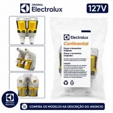 VALVULA DE ENTRADA DE AGUA DUPLA (127V) MAQUINA DE LAVAR ELECTROLUX ORIGINAL -LED13 LED14- A99084601