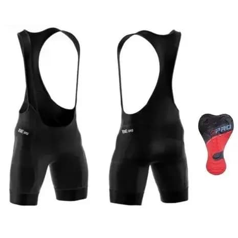 Bretelle Masculina Forro Gel D100 BeFast ciclismo com 2 Bolsos BIKE/MTB/SPEED/CICLISTA/BICICLETA