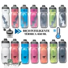 Caramanhola Termica Bike com Bico Inteligente Academia - 650ml - Varias cores - Corrida