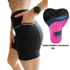 Bermuda/Short Feminina Para Ciclismo Short Forro de GEL Com Dois Bolsos - Super Confortável