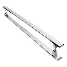 Puxador Inox Barra Chata 60cm Para Portas de Madeira, Vidro e Alumínio
