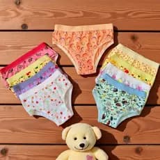 Kit 12 Calcinhas Infantil Feminina Estampada Cós Elástico Conforto Algodão Macio Menina 01/10 Anos