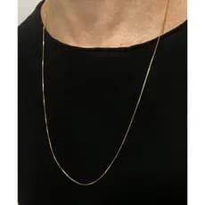 Corrente Masculina Fina Banhada A Ouro 18k - Envio Imediato