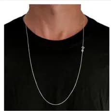 Corrente Cordão Prata 925 Legitima Masculina Veneziana 70cm