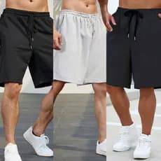 Kit 3 Bermuda Moletom Masculina Academia Short Masculino Esporte Fitness Casual