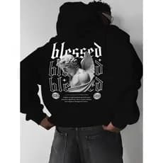 Blusa de Frio Moletom Masculino Blessed Angel Algodão Unissex