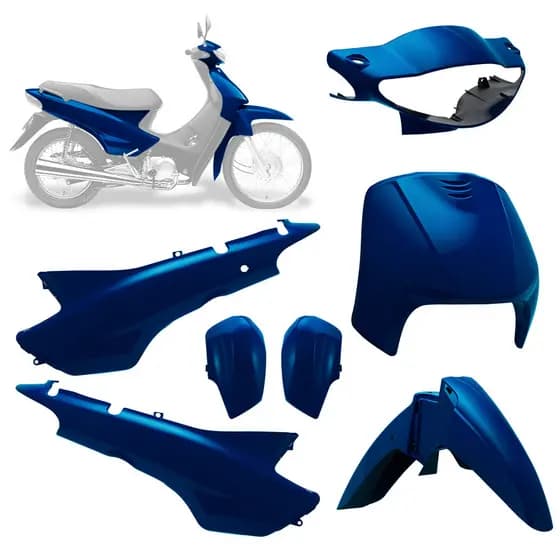 Kit Carenagem 5 Peças Pro Tork Biz 100 1998/05 Modelo Original Qualidade Resistente