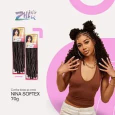 Nina Softex Original Cabelo Cacheado Sintético 70g CORES VARIADAS
