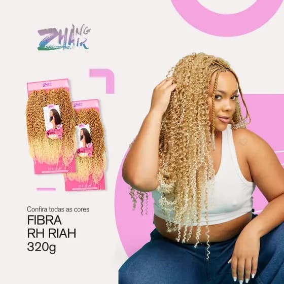 CABELO ORGÃNICO RH RIAH 320G COM 4 MECHAS DE 90CM