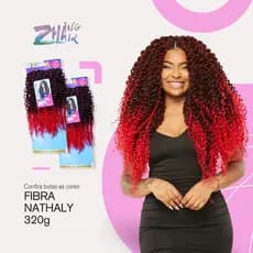 Cabelo Cacheado Bio Vegetal - Nathaly - Para Crochet Braids - Mega Hair -80 Cm - 300 Gr