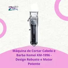 Máquina de Cortar Cabelo Kemei KM-1996 - Design Robusto e Motor Potente