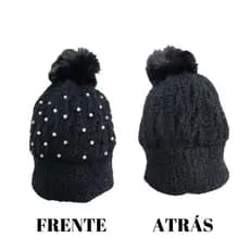 Touca Pelúcia Lã Gorro Feminina Forrada Com Pérola