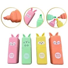 Kit 4 Mini Marca Texto Gatinho Kawaii Boow