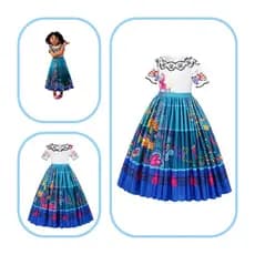 fantasia infantil vestido encantos Mirabel para festa fantasia aniversário