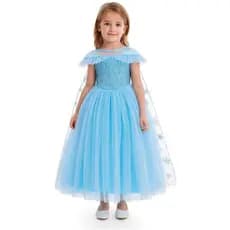 vestido azul de Princesa frozen para festa fantasia cosplay