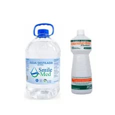 Kit Água Destilada 5L + Detergente Enzimático 1L Limpeza