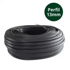 Perfil Francis 13mm PVC Preto – Rolo 50m, 100m ou 200m para Acabamento de Cadeiras e Estofados