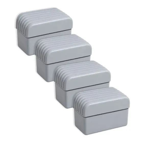 Kit 4 Ponteiras Tampa Interna Retangular 50x30 mm – Proteção para Mesas e Cadeiras