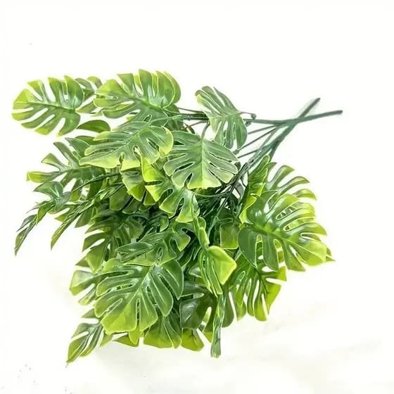 Plantas matinho 15 folhas Artificial Floral Folhagem Costela de Adão para Decoração Sd801328