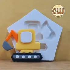 Molde Silicone Escavadeira / Trator / Caminhão / Carro  - Decoração, Confeitaria e Artesanato – Biscuit - Festa
