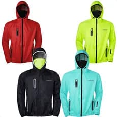 Jaqueta Impermeável Texx Corta Vento Neon Com Balaclava Costurada no Gorro Sistema Stowater