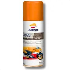 Spray Cleaner Polish Limpador a Seco Moto Repsol  400ml  Limpa Carenagem, Plástico e Cromo S/ riscar