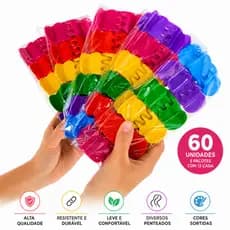 Piranha Presilha Para Cabelo Plástico Media Kit 60 Unidades
