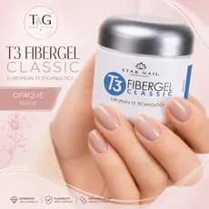 Gel Unha Alogamento Star Nail T3 Opaque Nude Fibergel 28 Gr Hard