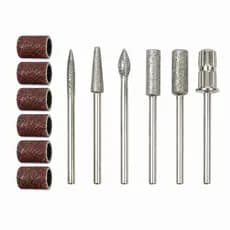 Kit Brocas Para Unhas Profissional Com Lixas Tubete 6 Brocas mandril