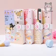Caderno Gatinho Luxo A5 Brochura - Fecho Magnético de Patinha