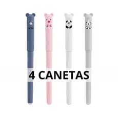 Kit 4 Caneta Apagavel Bichinho Magica Fantasminha Animais