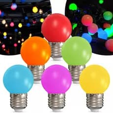 Kit 5 Lampada Bolinha SORTIDAS Led 1w 3w Colorida Bivolt Abajur Festa