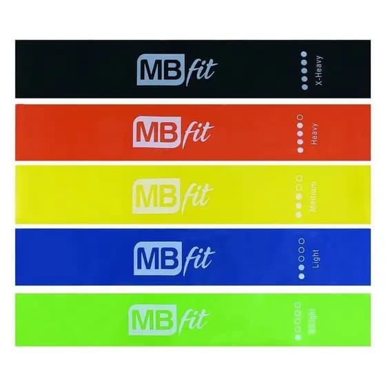 Kit 5 Faixa Resistência Elástica 5 Intensidades Mini Bands