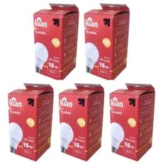Kit 5 Lampada LED 15w Amarela 3000K Bivolt Economica