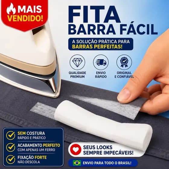Fita Barra Fácil ® ORIGINAL- bainha Barra Calça Jeans Roupa Bainha cortina Ferro tik tok instagram