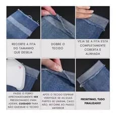 Fita Barra Fácil ® ORIGINAL- bainha Barra Calça Jeans Roupa Bainha cortina Ferro Passar tik tok