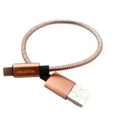 Cabo Curto V8, Lightning e Tipo C H'maston XT5-3 Dourado