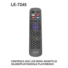 Controle remoto universal compatível Tv Philco Aoc Roku 7245