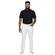 Calça branca com elastano sarja masculina plus size