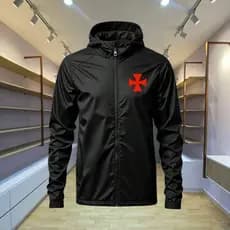 Jaqueta Corta Vento Masculina Academia Cruz de Malta Vermelha