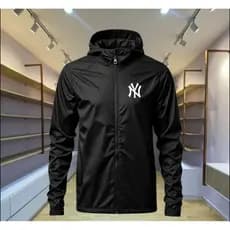 JAQUETA MASCULINA CORTA VENTO PRETO ESTAMPADO NY PREMIUM