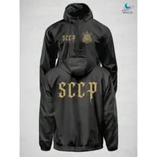 Corta vento IMPERMEAVEL SCCP escudo dourado Timão frente e verso malha Premium Forro duplo Envio rapido