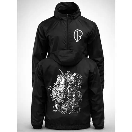 Jaqueta Corta Vento CP SÃO JORGE IMPERMEAVEL 100% Poliester StreetWear Premium Bolso Interno e Forro duplo