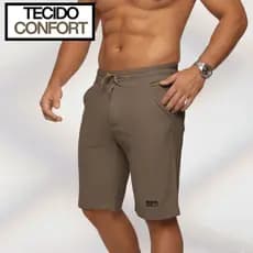 Bermuda Moletom Masculino Adulto Streetwear Elastano Short De Praia Bermudas Masculinas