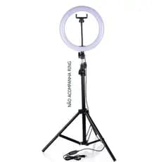 Tripé Para Ring Light Iluminadores Flash Softboxes 2,10m Tik tok Vídeos Rells