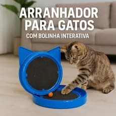 Arranhador Gato Bolinha Brinquedo Interativo Antiestresse Mordedor Pet Diversão