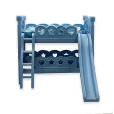 Berço Brinquedo Com Escorregador Azul Boneca Bebê Presente Menina Casinha Acessórios