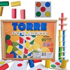 Torre Inteligente Brinquedo Educativo De Lógica E Equilíbrio